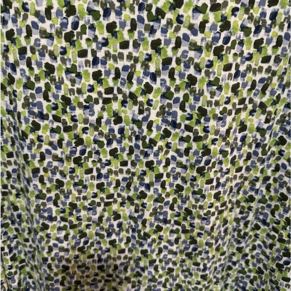 Croft & Barrow - The Classic Tee - V-Neck Green / Blue Print - Size XL - Picture 3 of 4